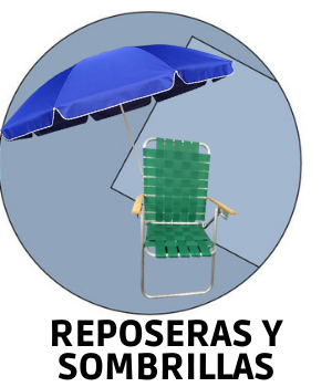Reposeras y Sombrillas